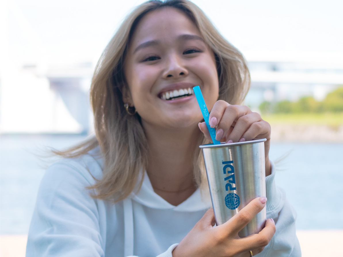 世界最大のスキューバダイビング教育機関「PADI(パディ)」様とのコラボイメージ