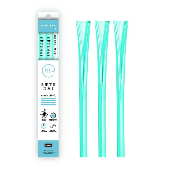 SUTENAIシリコンストローGREEN<SEMI-CLEAR>
